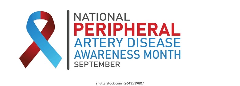 National Peripheral Artery Disease Awareness Month. September. Vector illustration. Design element for banner, poster or card.