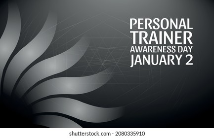 National Personal Trainer Awareness Day . Design Suitable For Greeting Card Poster And Banner