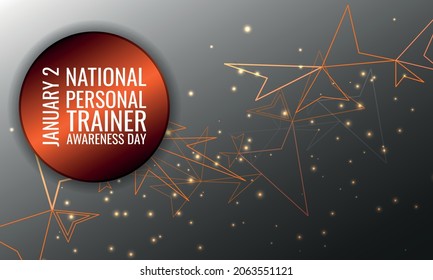 National Personal Trainer Awareness Day.Geometric Design Suitable For Greeting Card Poster And Banner