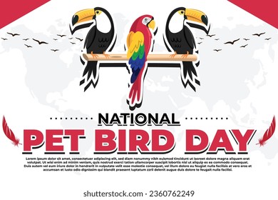 National Pet Bird Day – September 17, 2023, Can be changed color, Illustrator Eps File, Suitable for use in print media or social media. Get it now at shutterstock.