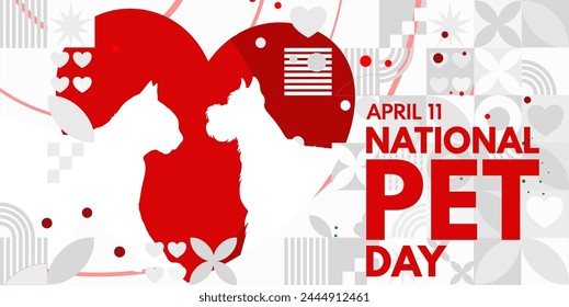 National Pet Day. background, banner, card, poster	