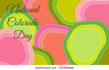 National Pet Day National Colorado Day Illustration. Suitable for greeting card poster and banner