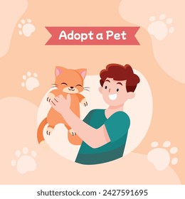 National Pet Day. Happy Pet Day Background. April 11. Pet Day Celebration. Cartoon Vector illustration design for Poster, Banner, Flyer, Greeting, Card, Cover, Post, Promotion, Event.