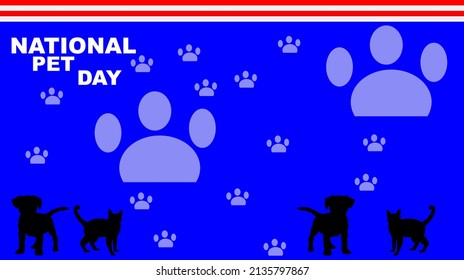 national pet day vector background 