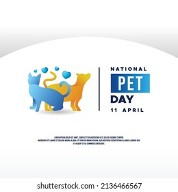 National Pet Day Vector Banner Design