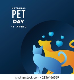 National Pet Day Vector Banner Design