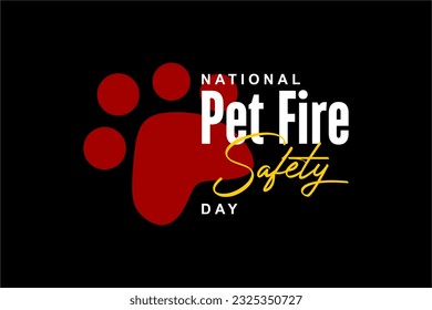 National Pet Fire Safety Day, background template Holiday concept