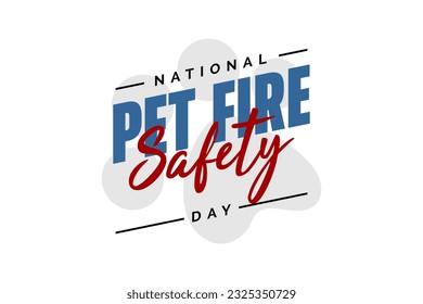 National Pet Fire Safety Day, background template Holiday concept