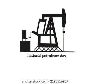 National Petroleum Day vector outline icon for web isolated on white background
