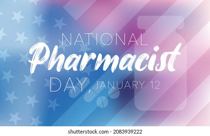 National Pharmacist day is observed every year on January 12, The day focuses on the importance of pharmacists, and it honors how much they impact our health and well-being. Vector illustration