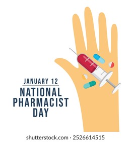 National Pharmacist Day vector design template good for celebration usage. National Pharmacist Day design. flat design. eps 10.