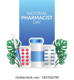 National Pharmacist Day Vector Illustration. Suitable for greeting card poster and banne