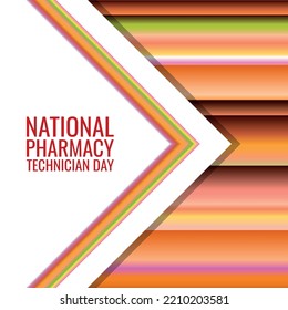 National Pharmacy Technician Day. Design suitable for greeting card poster and banner svg