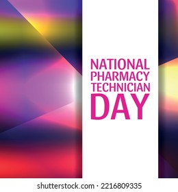 National Pharmacy Technician Day. Design suitable for greeting card poster and banner svg