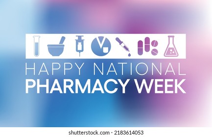 National Pharmacy Week is observed every year in October. to raise your patients and colleagues awareness about the vital role pharmacists play on the healthcare team. Vector illustration