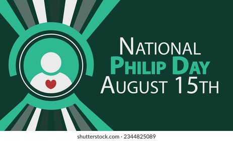 National Philip Day vector banner design. Happy National Philip Day modern minimal graphic poster illustration.