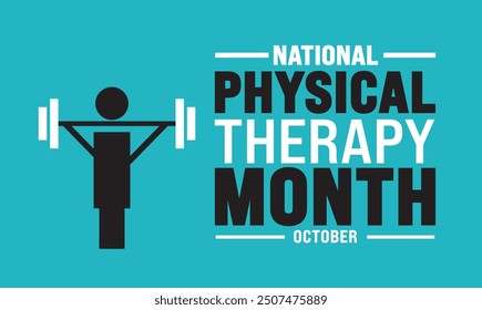 National Physical Therapie Monat. 
gut für Hintergrundvorlage
 einer der Gesundheitsberufe, die von Physiotherapeuten angeboten werden. Hintergrund, Banner, Plakat,
 Karte und Poster-Design 