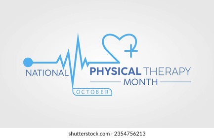 National Physical Therapy Month Recognizes Expertise, Rehabilitation, and Holistic Health Practices. Well-Being Vector Illustration Template.