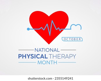 National Physical Therapy Month Recognizes Expertise, Rehabilitation, and Holistic Health Practices. Well-Being Vector Illustration Template.