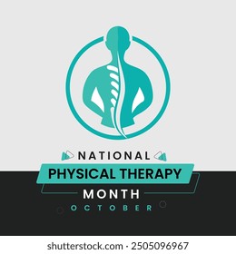 National Physical Therapy Month Typography Poster and Social Media Post Template