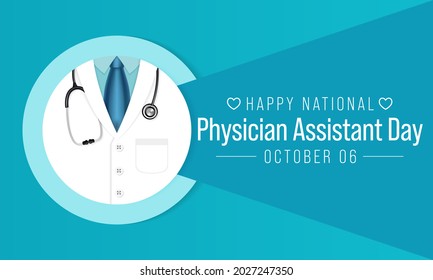 National Physician assistant day is observed every year on October 6, The role of the PA is to practice medicine under the direction and supervision of a licensed physician. Vector illustration
