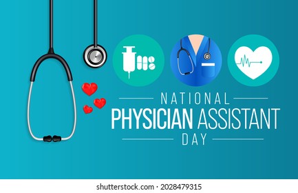 National Physician assistant day is observed every year on October 6, The role of the PA is to practice medicine under the direction and supervision of a licensed physician. Vector illustration