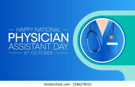 National Physician assistant day is observed every year on October 6, The role of the PA is to practice medicine under the direction and supervision of a licensed physician. Vector art