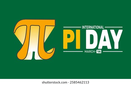 National Pi Day is Celebrated in March 14. This holiday-themed design is perfect for backgrounds, banners, greeting cards, posters with text inscription, Classic social media posts.Vector