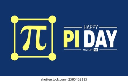 National Pi Day is Celebrated in March 14. This holiday-themed design is perfect for backgrounds, banners, greeting cards, posters with text inscription, Classic social media posts.Vector