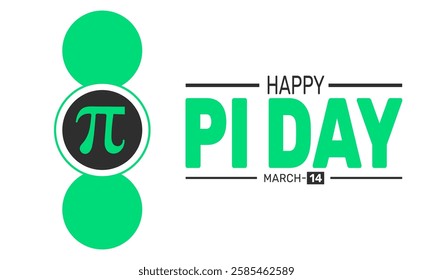 National Pi Day is Celebrated in March 14. This holiday-themed design is perfect for backgrounds, banners, greeting cards, posters with text inscription, Classic social media posts.Vector