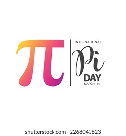 National Pi Day, 14. März - Aufkleber, Vektorgrafik.