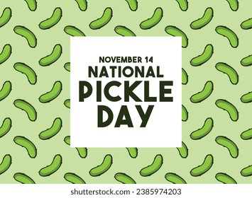 National Pickle Day. November 14. Seamless pattern. Eps 10.