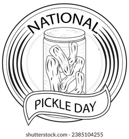 National Pickle Day Sign and Vector Badge