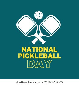 national pickleball day, august 8, social media post, web, poster, background, greeting card, banner concept, suitable for sale, vector illustration.