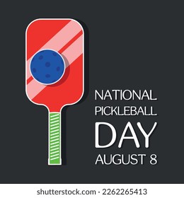 National Pickleball Day . Design suitable for greeting card poster and banner