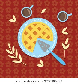 National pie day. Pie with apples. 