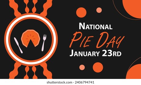 National Pie Day vector banner design. Happy National Pie Day modern minimal graphic poster illustration.