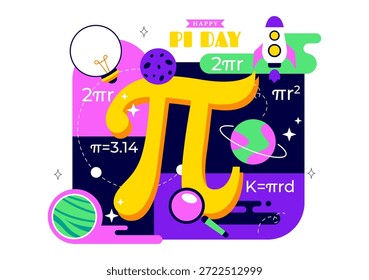 National Pie Day Vector Illustration on January 23 Featuring Delicious Pastry Shells With Various Fillings Flat Style Cartoon Background