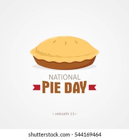 National Pie Day Vector Illustration. Flat style design