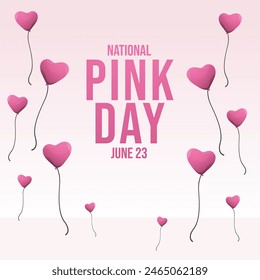 National Pink Day vector design template good for celebration usage. Pink vector illustration. Flat design. vector eps 10.