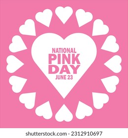 National Pink Day Vector Template Design Illustration. Suitable for greeting card, poster and banner