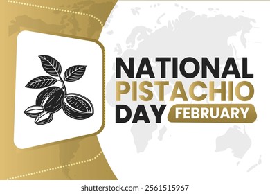 NATIONAL PISTACHIO DAY Vector Illustration background on february