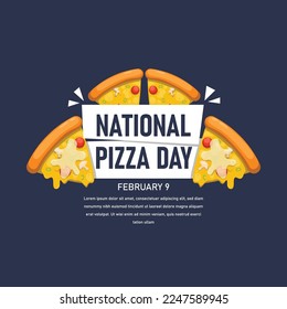 National Pizza Day background. Vector illustration background.