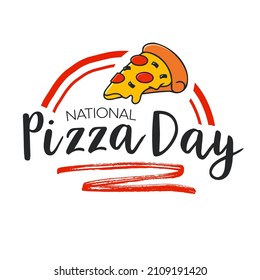 National Pizza Day Holiday. Vector design template concept.