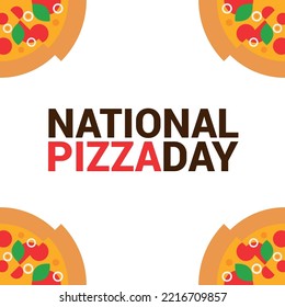 National Pizza Day poster, card, and banner campaign. design illustration