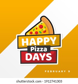 National Pizza Day Vector Design Template Background
