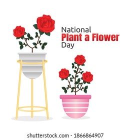 National Plant a Flower Day Vector Illustration. Suitable for greeting card poster and banner.	