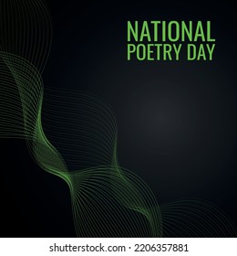 National Poetry Day. Design Suitable For Greeting Card Poster And Banner