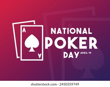 National Poker Day. April 19. Eps 10.