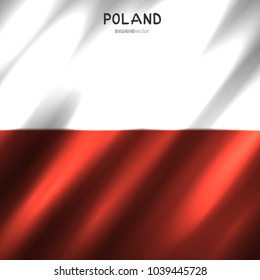 National Poland flag background. Country Polish standard banner backdrop